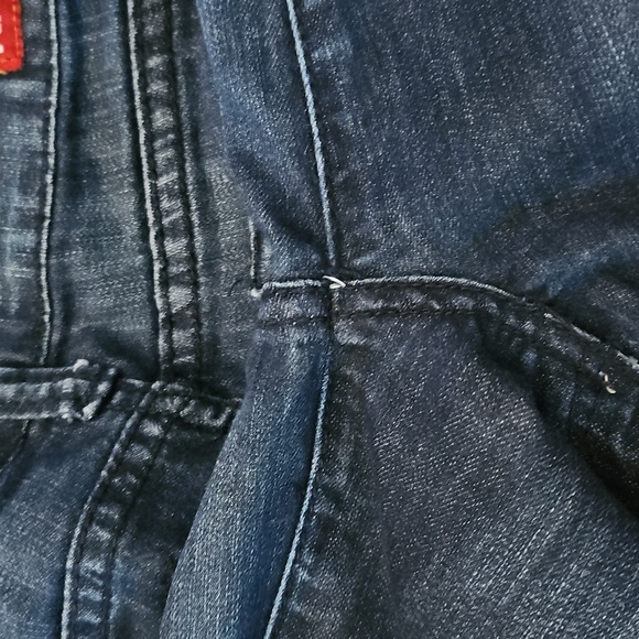 VTG HOT KISS 1970s Faded Dark Wash Low Rise Flare Jeans - Picture 13 of 13